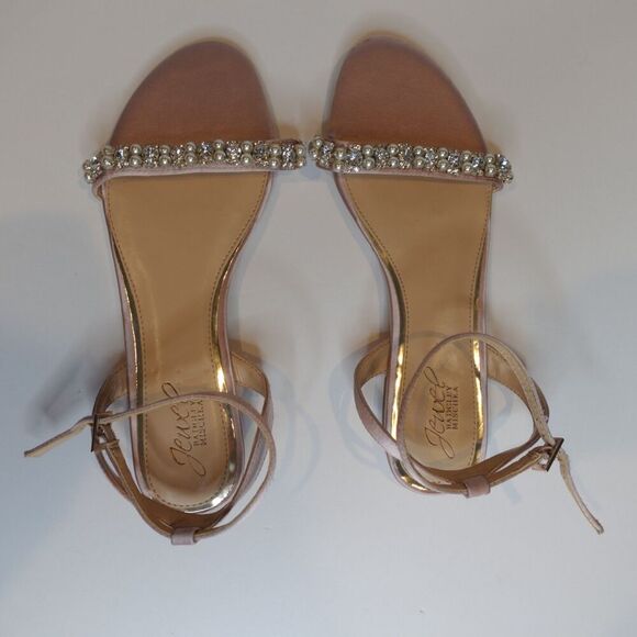 BADGLEY MISCHKA jewel flat sandals rose pink size 6.5 - Picture 6 of 10